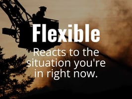 Systems need to be flexible to react to the situation you're in right now.