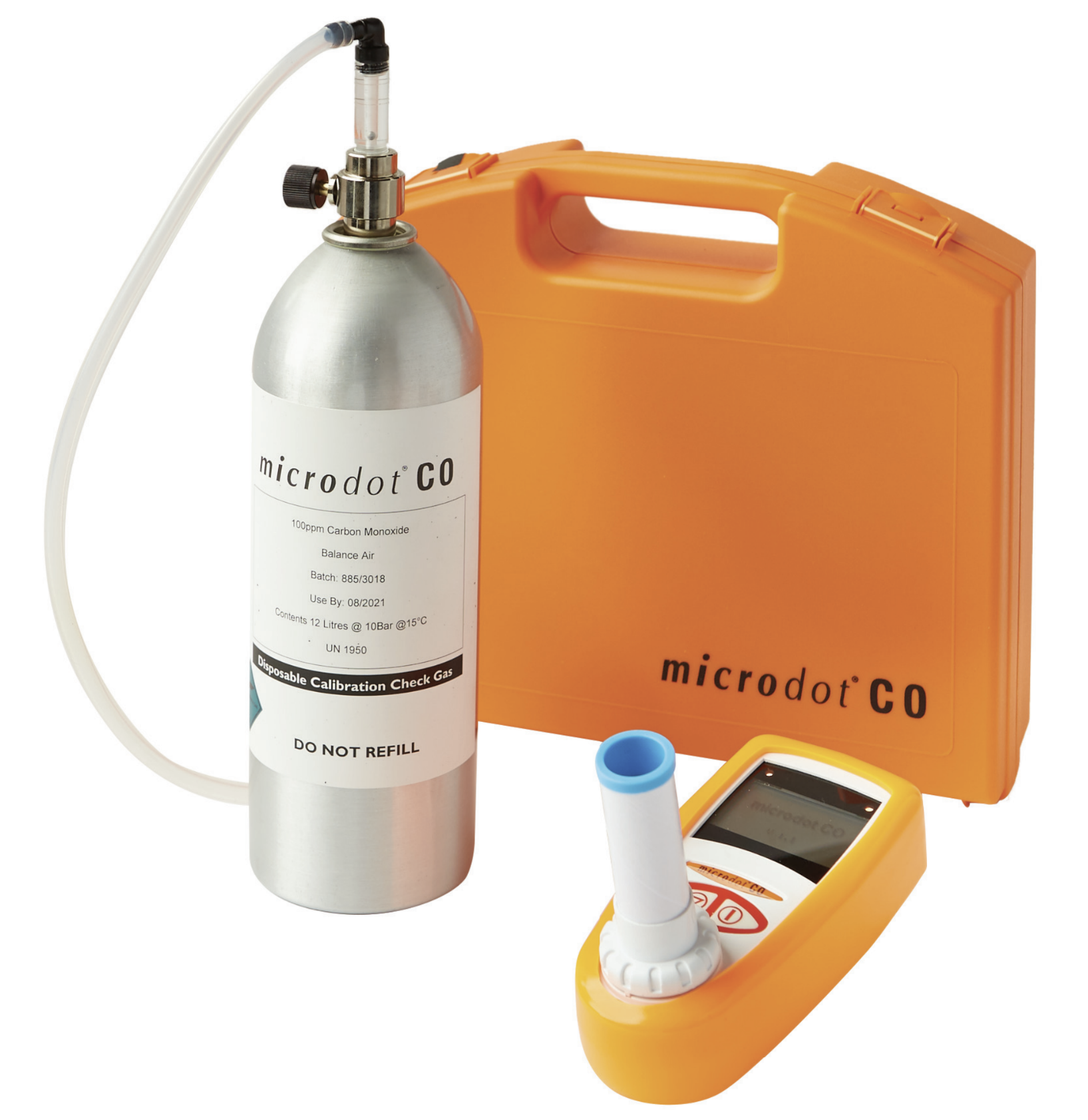 Microdot with testing canister Microdot with testing canister